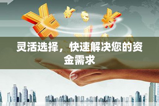 江陵灵活选择，快速解决您的资金需求